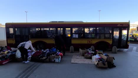 Woman-search-clothes-shelter-freedom-border-Poland