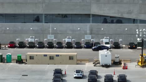 Tesla-charging-station-at-Giga-Texas-new-building-under-construction