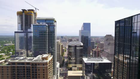 Luftaufnahme-Mit-Blick-Auf-Die-Sonnige-Innenstadt-Von-Austin,-USA---160-Grad-Panorama-Drohnenaufnahme