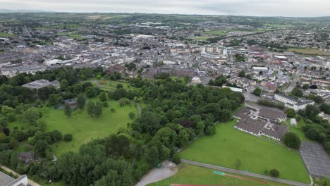 Tralee-Sport-Field-Condado-De-Kerry-Irlanda-Drone-Vista-Aérea