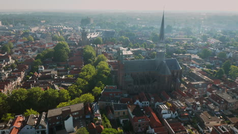 Gouwekerk,-Sint-Jozefkerk-Gothic-Revival-Cruciform-Church-In-Gouda-City,-Netherlands