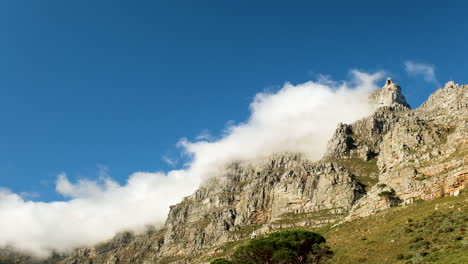 Cable-car-comes-down-Table-Mountain-with-famous-tablecloth-hanging-over