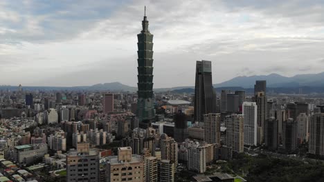 Antenne-Des-Wolkenkratzers-Von-Taipei