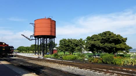 Strasburg-Station-Water-Tower-in-Amish-Farmlands