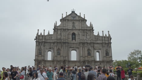 Time-lapse-Del-Muro-De-La-Fachada-De-Las-Ruinas-De-St.