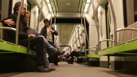 Riding-tram-subway-on-the-underground-with-time-lapse-showing-winding-curves-open-tram-in-european-union-transportation-system