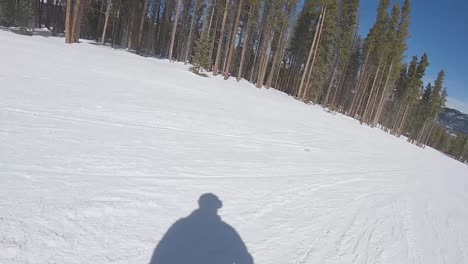 Snowboard-En-Breckenrdige-Colorado-Durante-Un-Increíble-Polvo-Fresco