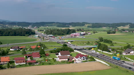 Toll-station-on-highway-in-Slovenia,-Tepanje-toll-station-on-A1-removed