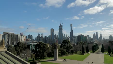 Schrein-Der-Erinnerung,-Melbourne-Anzac-Day,-Anzac-Parade