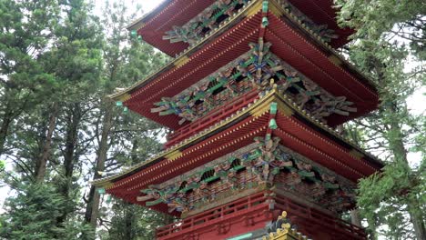 Gojunoto-Five-Story-Pagoda-at-the-Toshogu-Shrine-temple-in-Nikko,-Japan