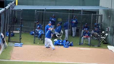 Clayton-Kershaw-Frustrado-Con-El-Tono-En-La-Sesión-De-Bullpen-Durante-El-Entrenamiento-De-Primavera-En-Glendale,-Arizona