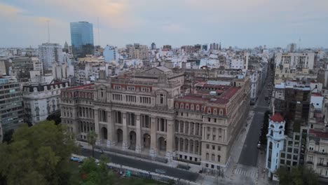 Aerial-view-of-Justice-Palace-sited-in-Buenos-Aires-city-at-day-time