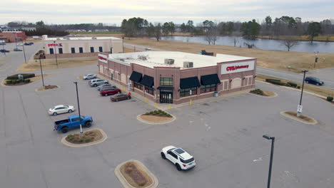 Rotating-drone-shot-of-CVS-drug-store