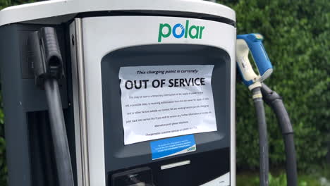 Polar-EV-Electric-Car-Charger-Machine,-Broken-Out-Of-Service