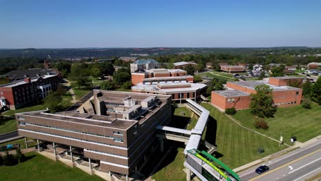 Empuje-Aéreo-En-El-Campus-De-La-Universidad-Estatal-De-Kentucky-En-Frankfort-Kentucky