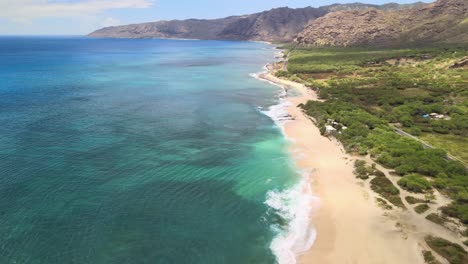 flyover-of-the-coastline-on-the-west-side-of-oahu