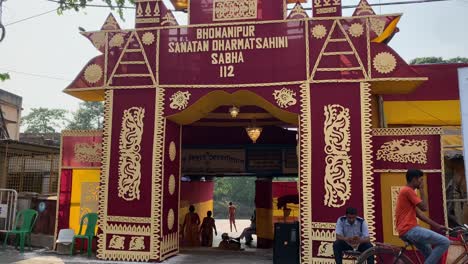 Kalkutta,-Indien--:-Die-älteste-Durga-Puja-Pandal-In-Kalkutta,-Westbengalen