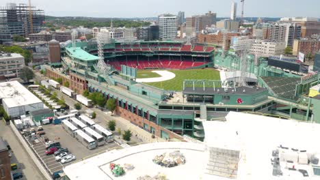 Establecimiento-De-Una-Toma-Del-Parque-Fenway-En-Boston,-Massachusetts