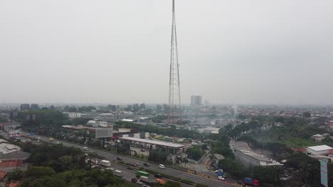 a-radio-transmitting-tower-that-stands-in-the-middle-of-the-city