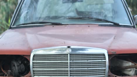 Old-red-rusty-abandoned-Mercedes-Benz