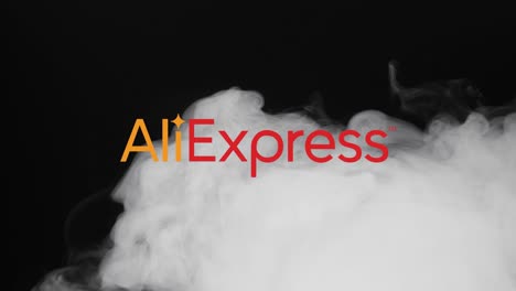 Editorial-Ilustrativa-Del-ícono-De-Aliexpress-Que-Aparece-Cuando-El-Humo-Sobrevuela