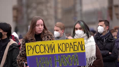 People-express-support-for-Ukraine-at-anti-war-demo-in-Munich-after-Russia-invades-Ukraine