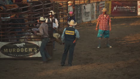 Cowboys-Participant-in-a-Steer-wrestling-Competition-at-Montana-rodeo