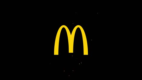 Illustrativer-Leitartikel-Von-McDonald&#39;s-Symbol,-Das-Mit-Feuerfunken-Erscheint