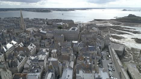 Imágenes-Aéreas-De-Saint-malo,-Bretaña,-Francia