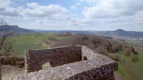Aerial-View-over-a-Castle-Ruin