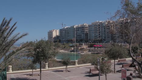 Viewing-the-towering-building-at-Tower-Roads-by-the-Exiles-bay-circa-March-2019