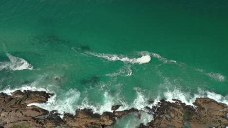 Birds-eye-view-of-a-cliff-in-Kogel-Bay-South-Africa