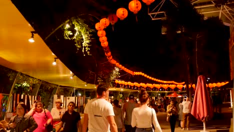 Festival-De-Cumpleaños-De-Buda,-Brisbane-2018-En-Southbank-Walking-Southbank-Timelapse---Hiperlapso-Durante-El-Festival-De-Cumpleaños-De-Buda,-Brisbane-2018