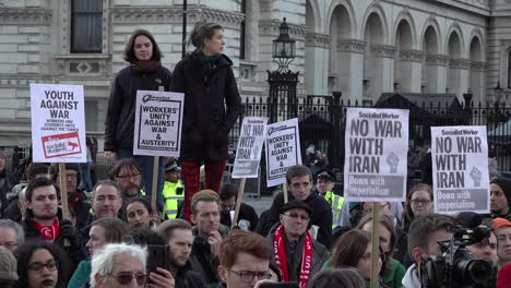 Protestors-gather-opposite-Downing-Street-in-London-in-a-demonstration-called-by-the-Stop-The-War-Coalition-to-oppose-war-with-Iran-following-the-US-air-strike-that-killed-General-Soleimani