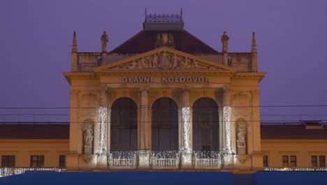 Zagreb-Glavni-Kolodvor-Railway-Station-At-Night