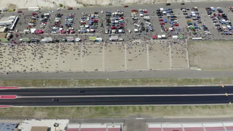 Aerial-Tracking-View-of-speedway