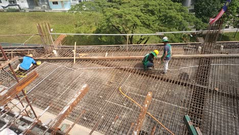 Construction-workers-working-at-the-construction-site-during-the-daytime