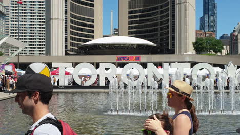 People-having-fun-time-in-Toronto-art-fair-in-Ontario,Canada