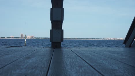Left-To-Right-Pan-On-Dock-That-Overlooks-Ocean