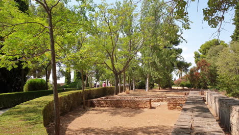 Archäologische-Ausgrabungen-Alhambra,-Granada,-Spanien.-Statische-Aufnahme