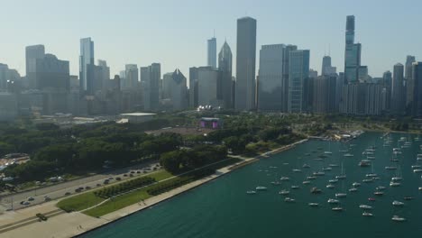 Luftangriff-Auf-Lollapalooza-Massen-In-Chicago,-Illinois