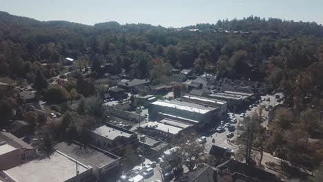 Aerial-Pull-out-Blowing-Rock-NC-in-Fall-in-4K