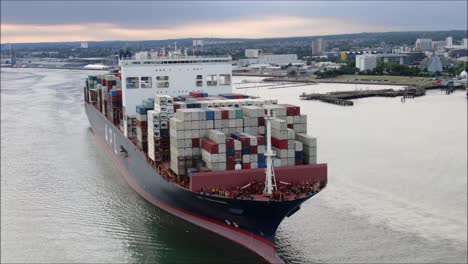 Container-ship-reveal-shot-as-it-leaves-port