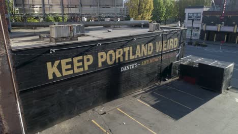 Imágenes-Aéreas-Históricas-Del-Cartel-Extraño-De-Keep-Portland-Con-Calles-Vacías-Debido-A-Covid-19