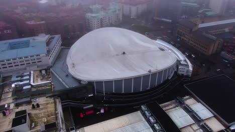 Scandinavium-In-Göteborg-Von-Oben-An-Einem-Nebligen-Tag