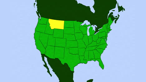 2D-Animation-Der-US-Karte-Mit-Hervorgehobenem-Montana