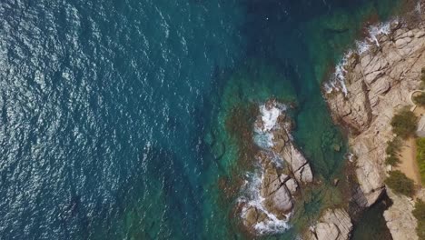 Aerial-view-from-Costa-Brava,-Spain