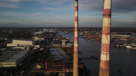 Mortal-Emisiones-Contaminantes-Del-Aire-De-Poolbeg-Dublín-Irlanda