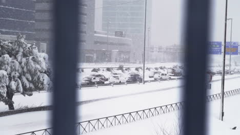 Parked-cars-stuck-in-Madrid-Spain-during-Filomena-storm