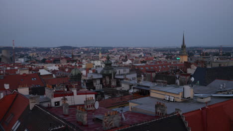 Panoramas-of-the-historic-city-of-Brno-from-the-old-tower-from-behind-a-column-and-a-180-degree-panorama-of-the-city